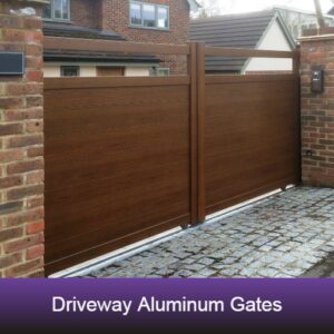 Aluminium driveway gates