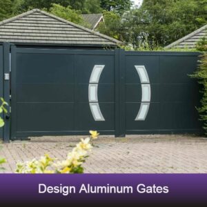 Designer aluminium driveway gates