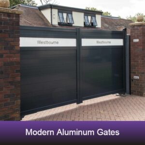 Modern aluminium gate designs