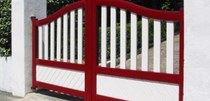 Red-and-white-gate