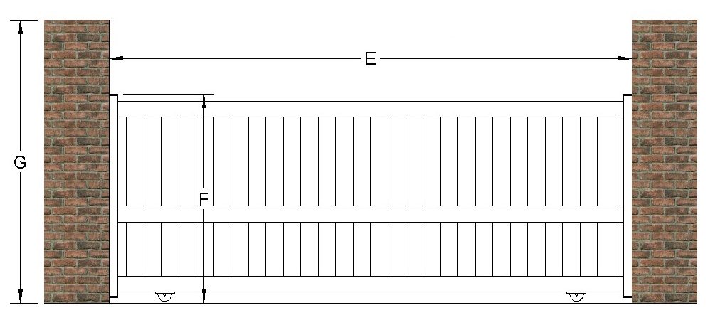 Diagram showing you how to measure your sliding gate accurately